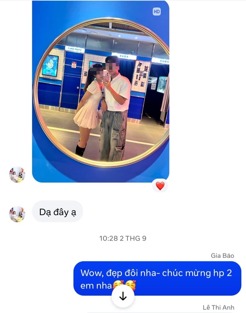 Tin nhắn báo tin vui, tên đã che