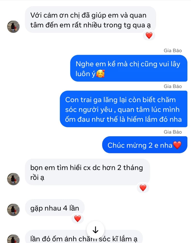 Tin nhắn báo tin vui, tên đã che
