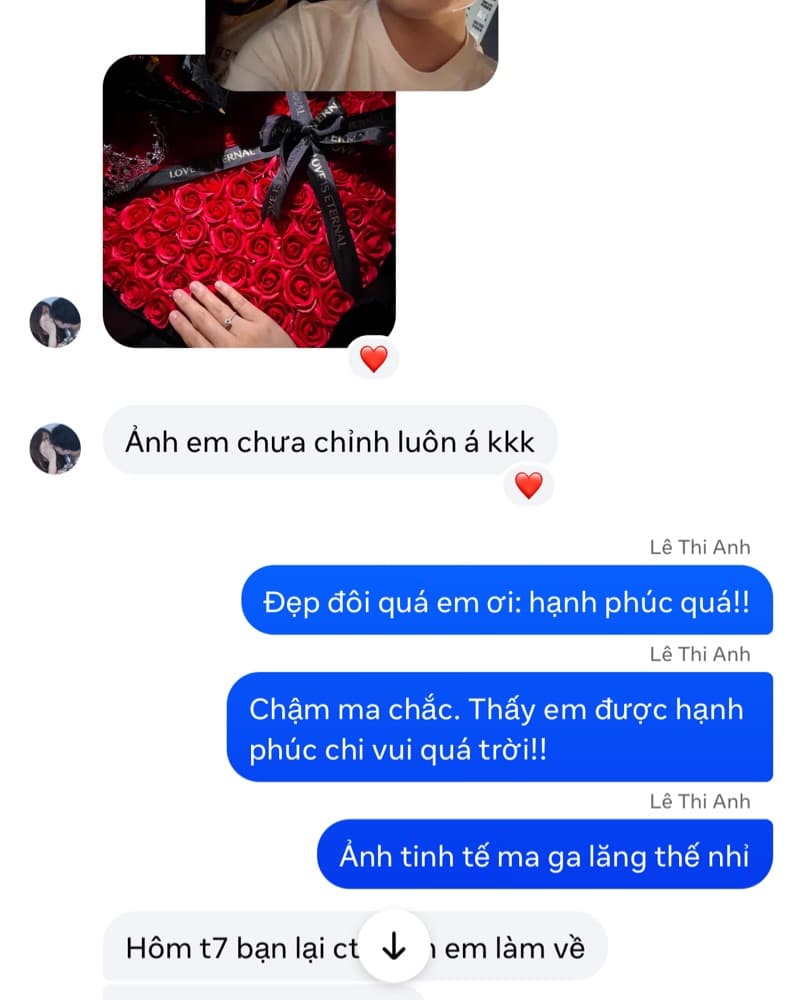 Tin nhắn báo tin vui, tên đã che