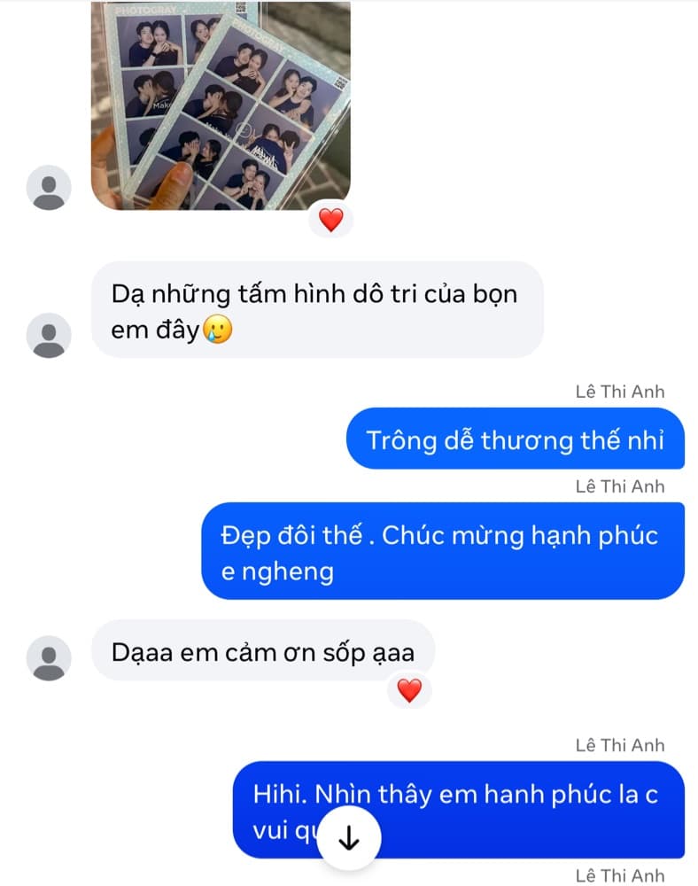 Tin nhắn báo tin vui, tên đã che