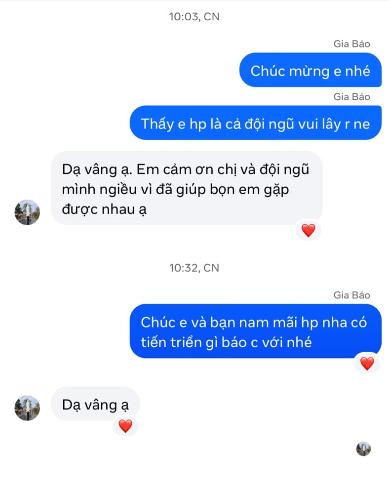 Tin nhắn báo tin vui, tên đã che
